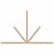 Ekena Millwork Saratoga Smooth Timber Gable Bracket, Douglas Fir, 108"W x 68"H x 1 1/2"D x 3 1/2"F, 15/12 Pitch GBW108X68X0204SAR00SDF - alternate 1